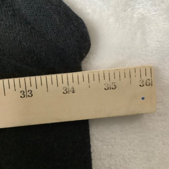 Michael Michael Kors Black Knit Poncho Sweater Boho Fringe Hem Women S/M Staple - Picture 7 of 9